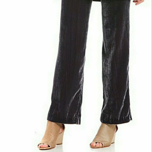 Sigrid Olsen Signature Gray Crushed Velvet Pants - Picture 2 of 6